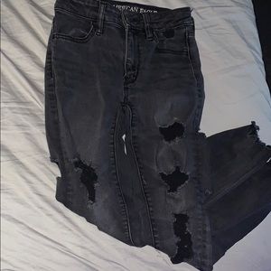 American eagle ripped black jeans